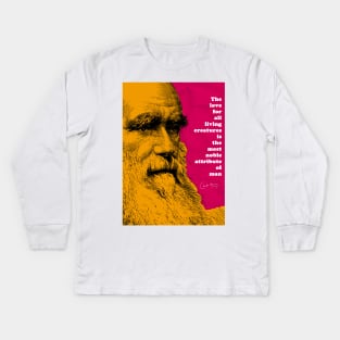 Charles Darwin Quote 2 Kids Long Sleeve T-Shirt